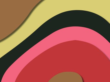 kağıt ile 3D arka plan şekilleri kesim. Soyut kağıt kitap kapağı için şablon arka plan bölmek. Kağıt arka plan kes. Soyut gerçekçi kağıt dekorasyon tasarımı için