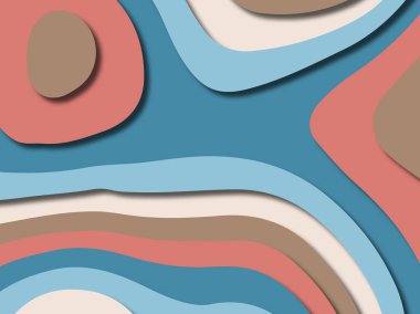 kağıt ile 3D arka plan şekilleri kesim. Soyut kağıt kitap kapağı için şablon arka plan bölmek. Kağıt arka plan kes. Soyut gerçekçi kağıt dekorasyon tasarımı için