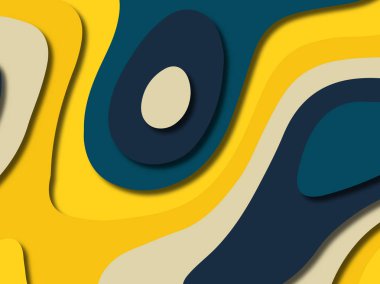 kağıt ile 3D arka plan şekilleri kesim. Soyut kağıt kitap kapağı için şablon arka plan bölmek. Kağıt arka plan kes. Soyut gerçekçi kağıt dekorasyon tasarımı için