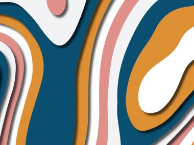 kağıt ile 3D arka plan şekilleri kesim. Soyut kağıt kitap kapağı için şablon arka plan bölmek. Kağıt arka plan kes. Soyut gerçekçi kağıt dekorasyon tasarımı için