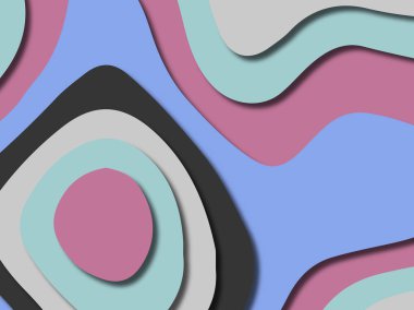 kağıt ile 3D arka plan şekilleri kesim. Soyut kağıt kitap kapağı için şablon arka plan bölmek. Kağıt arka plan kes. Soyut gerçekçi kağıt dekorasyon tasarımı için