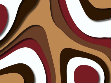 kağıt ile 3D arka plan şekilleri kesim. Soyut kağıt kitap kapağı için şablon arka plan bölmek. Kağıt arka plan kes. Soyut gerçekçi kağıt dekorasyon tasarımı için