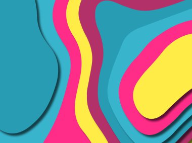 kağıt ile 3D arka plan şekilleri kesim. Soyut kağıt kitap kapağı için şablon arka plan bölmek. Kağıt arka plan kes. Soyut gerçekçi kağıt dekorasyon tasarımı için