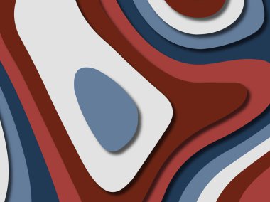 kağıt ile 3D arka plan şekilleri kesim. Soyut kağıt kitap kapağı için şablon arka plan bölmek. Kağıt arka plan kes. Soyut gerçekçi kağıt dekorasyon tasarımı için