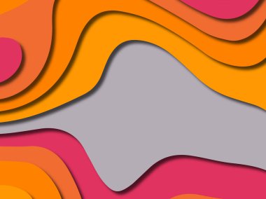 kağıt ile 3D arka plan şekilleri kesim. Soyut kağıt kitap kapağı için şablon arka plan bölmek. Kağıt arka plan kes. Soyut gerçekçi kağıt dekorasyon tasarımı için