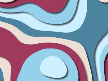 kağıt ile 3D arka plan şekilleri kesim. Soyut kağıt kitap kapağı için şablon arka plan bölmek. Kağıt arka plan kes. Soyut gerçekçi kağıt dekorasyon tasarımı için