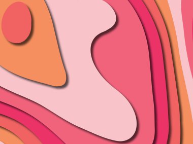 kağıt ile 3D arka plan şekilleri kesim. Soyut kağıt kitap kapağı için şablon arka plan bölmek. Kağıt arka plan kes. Soyut gerçekçi kağıt dekorasyon tasarımı için