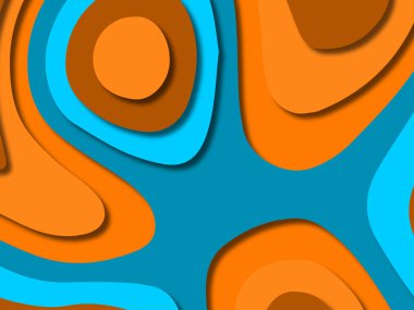 kağıt ile 3D arka plan şekilleri kesim. Soyut kağıt kitap kapağı için şablon arka plan bölmek. Kağıt arka plan kes. Soyut gerçekçi kağıt dekorasyon tasarımı için