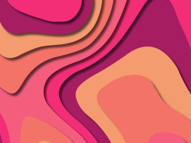 kağıt ile 3D arka plan şekilleri kesim. Soyut kağıt kitap kapağı için şablon arka plan bölmek. Kağıt arka plan kes. Soyut gerçekçi kağıt dekorasyon tasarımı için