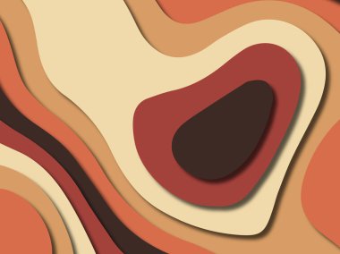 kağıt ile 3D arka plan şekilleri kesim. Soyut kağıt kitap kapağı için şablon arka plan bölmek. Kağıt arka plan kes. Soyut gerçekçi kağıt dekorasyon tasarımı için