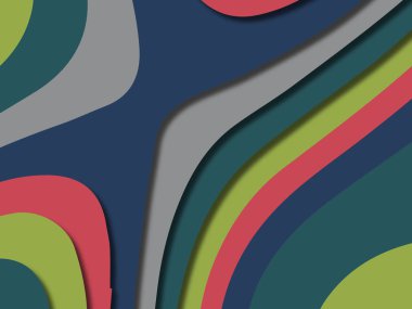 kağıt ile 3D arka plan şekilleri kesim. Soyut kağıt kitap kapağı için şablon arka plan bölmek. Kağıt arka plan kes. Soyut gerçekçi kağıt dekorasyon tasarımı için