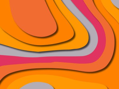 kağıt ile 3D arka plan şekilleri kesim. Soyut kağıt kitap kapağı için şablon arka plan bölmek. Kağıt arka plan kes. Soyut gerçekçi kağıt dekorasyon tasarımı için