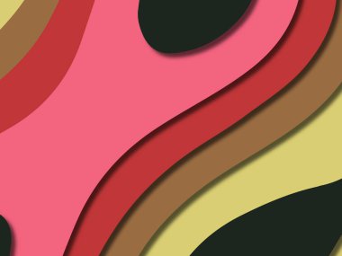 kağıt ile 3D arka plan şekilleri kesim. Soyut kağıt kitap kapağı için şablon arka plan bölmek. Kağıt arka plan kes. Soyut gerçekçi kağıt dekorasyon tasarımı için