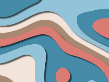 kağıt ile 3D arka plan şekilleri kesim. Soyut kağıt kitap kapağı için şablon arka plan bölmek. Kağıt arka plan kes. Soyut gerçekçi kağıt dekorasyon tasarımı için