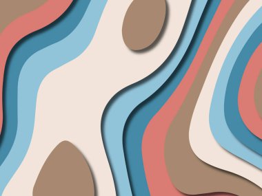 kağıt ile 3D arka plan şekilleri kesim. Soyut kağıt kitap kapağı için şablon arka plan bölmek. Kağıt arka plan kes. Soyut gerçekçi kağıt dekorasyon tasarımı için