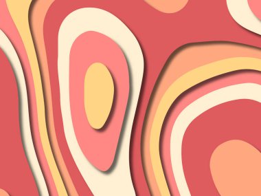 kağıt ile 3D arka plan şekilleri kesim. Soyut kağıt kitap kapağı için şablon arka plan bölmek. Kağıt arka plan kes. Soyut gerçekçi kağıt dekorasyon tasarımı için