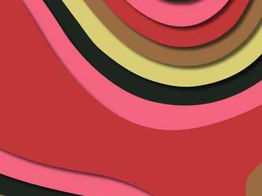 kağıt ile 3D arka plan şekilleri kesim. Soyut kağıt kitap kapağı için şablon arka plan bölmek. Kağıt arka plan kes. Soyut gerçekçi kağıt dekorasyon tasarımı için