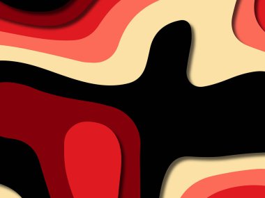 kağıt ile 3D arka plan şekilleri kesim. Soyut kağıt kitap kapağı için şablon arka plan bölmek. Kağıt arka plan kes. Soyut gerçekçi kağıt dekorasyon tasarımı için