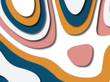 kağıt ile 3D arka plan şekilleri kesim. Soyut kağıt kitap kapağı için şablon arka plan bölmek. Kağıt arka plan kes. Soyut gerçekçi kağıt dekorasyon tasarımı için