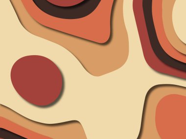 kağıt ile 3D arka plan şekilleri kesim. Soyut kağıt kitap kapağı için şablon arka plan bölmek. Kağıt arka plan kes. Soyut gerçekçi kağıt dekorasyon tasarımı için