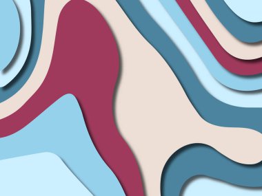 kağıt ile 3D arka plan şekilleri kesim. Soyut kağıt kitap kapağı için şablon arka plan bölmek. Kağıt arka plan kes. Soyut gerçekçi kağıt dekorasyon tasarımı için