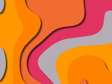 kağıt ile 3D arka plan şekilleri kesim. Soyut kağıt kitap kapağı için şablon arka plan bölmek. Kağıt arka plan kes. Soyut gerçekçi kağıt dekorasyon tasarımı için