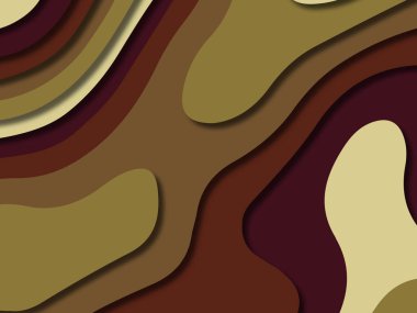 kağıt ile 3D arka plan şekilleri kesim. Soyut kağıt kitap kapağı için şablon arka plan bölmek. Kağıt arka plan kes. Soyut gerçekçi kağıt dekorasyon tasarımı için