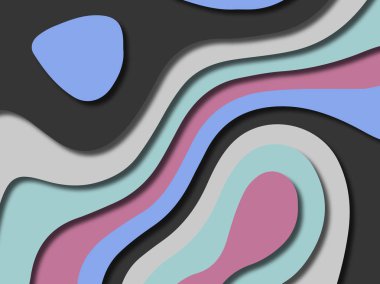 kağıt ile 3D arka plan şekilleri kesim. Soyut kağıt kitap kapağı için şablon arka plan bölmek. Kağıt arka plan kes. Soyut gerçekçi kağıt dekorasyon tasarımı için