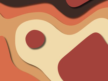 kağıt ile 3D arka plan şekilleri kesim. Soyut kağıt kitap kapağı için şablon arka plan bölmek. Kağıt arka plan kes. Soyut gerçekçi kağıt dekorasyon tasarımı için