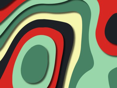 kağıt ile 3D arka plan şekilleri kesim. Soyut kağıt kitap kapağı için şablon arka plan bölmek. Kağıt arka plan kes. Soyut gerçekçi kağıt dekorasyon tasarımı için