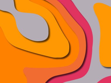 kağıt ile 3D arka plan şekilleri kesim. Soyut kağıt kitap kapağı için şablon arka plan bölmek. Kağıt arka plan kes. Soyut gerçekçi kağıt dekorasyon tasarımı için