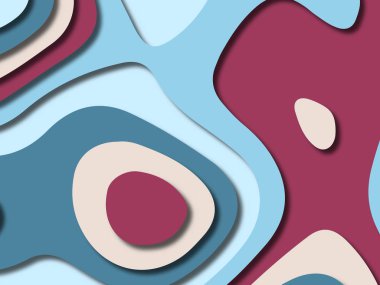 kağıt ile 3D arka plan şekilleri kesim. Soyut kağıt kitap kapağı için şablon arka plan bölmek. Kağıt arka plan kes. Soyut gerçekçi kağıt dekorasyon tasarımı için