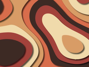 kağıt ile 3D arka plan şekilleri kesim. Soyut kağıt kitap kapağı için şablon arka plan bölmek. Kağıt arka plan kes. Soyut gerçekçi kağıt dekorasyon tasarımı için