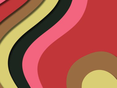 kağıt ile 3D arka plan şekilleri kesim. Soyut kağıt kitap kapağı için şablon arka plan bölmek. Kağıt arka plan kes. Soyut gerçekçi kağıt dekorasyon tasarımı için