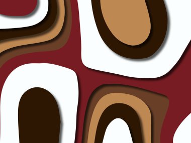 kağıt ile 3D arka plan şekilleri kesim. Soyut kağıt kitap kapağı için şablon arka plan bölmek. Kağıt arka plan kes. Soyut gerçekçi kağıt dekorasyon tasarımı için