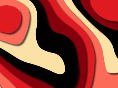 kağıt ile 3D arka plan şekilleri kesim. Soyut kağıt kitap kapağı için şablon arka plan bölmek. Kağıt arka plan kes. Soyut gerçekçi kağıt dekorasyon tasarımı için