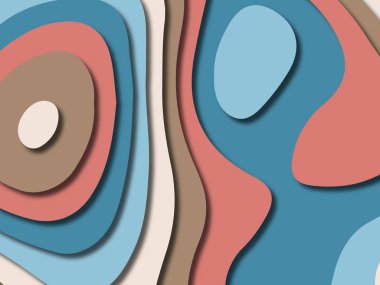 kağıt ile 3D arka plan şekilleri kesim. Soyut kağıt kitap kapağı için şablon arka plan bölmek. Kağıt arka plan kes. Soyut gerçekçi kağıt dekorasyon tasarımı için