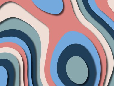 kağıt ile 3D arka plan şekilleri kesim. Soyut kağıt kitap kapağı için şablon arka plan bölmek. Kağıt arka plan kes. Soyut gerçekçi kağıt dekorasyon tasarımı için