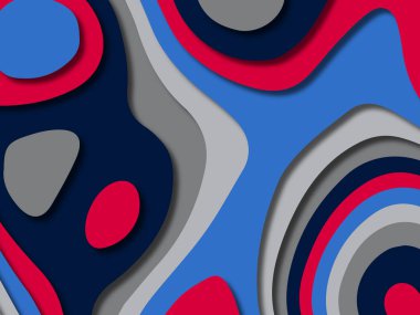 kağıt ile 3D arka plan şekilleri kesim. Soyut kağıt kitap kapağı için şablon arka plan bölmek. Kağıt arka plan kes. Soyut gerçekçi kağıt dekorasyon tasarımı için