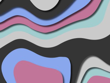 kağıt ile 3D arka plan şekilleri kesim. Soyut kağıt kitap kapağı için şablon arka plan bölmek. Kağıt arka plan kes. Soyut gerçekçi kağıt dekorasyon tasarımı için