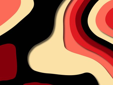 kağıt ile 3D arka plan şekilleri kesim. Soyut kağıt kitap kapağı için şablon arka plan bölmek. Kağıt arka plan kes. Soyut gerçekçi kağıt dekorasyon tasarımı için