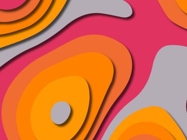 kağıt ile 3D arka plan şekilleri kesim. Soyut kağıt kitap kapağı için şablon arka plan bölmek. Kağıt arka plan kes. Soyut gerçekçi kağıt dekorasyon tasarımı için