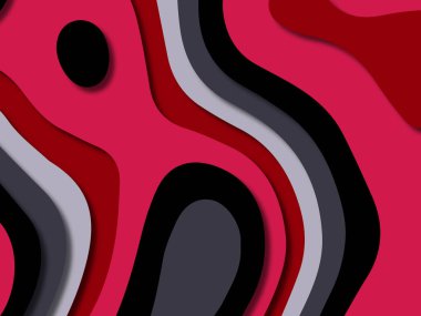 kağıt ile 3D arka plan şekilleri kesim. Soyut kağıt kitap kapağı için şablon arka plan bölmek. Kağıt arka plan kes. Soyut gerçekçi kağıt dekorasyon tasarımı için