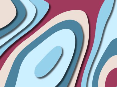 kağıt ile 3D arka plan şekilleri kesim. Soyut kağıt kitap kapağı için şablon arka plan bölmek. Kağıt arka plan kes. Soyut gerçekçi kağıt dekorasyon tasarımı için