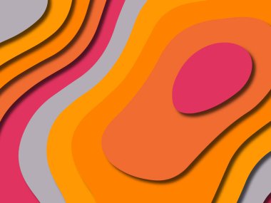 kağıt ile 3D arka plan şekilleri kesim. Soyut kağıt kitap kapağı için şablon arka plan bölmek. Kağıt arka plan kes. Soyut gerçekçi kağıt dekorasyon tasarımı için