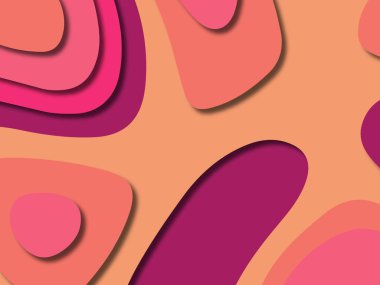 kağıt ile 3D arka plan şekilleri kesim. Soyut kağıt kitap kapağı için şablon arka plan bölmek. Kağıt arka plan kes. Soyut gerçekçi kağıt dekorasyon tasarımı için