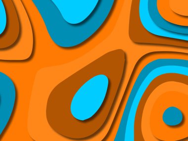 kağıt ile 3D arka plan şekilleri kesim. Soyut kağıt kitap kapağı için şablon arka plan bölmek. Kağıt arka plan kes. Soyut gerçekçi kağıt dekorasyon tasarımı için