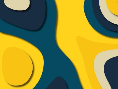 kağıt ile 3D arka plan şekilleri kesim. Soyut kağıt kitap kapağı için şablon arka plan bölmek. Kağıt arka plan kes. Soyut gerçekçi kağıt dekorasyon tasarımı için