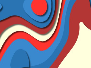 kağıt ile 3D arka plan şekilleri kesim. Soyut kağıt kitap kapağı için şablon arka plan bölmek. Kağıt arka plan kes. Soyut gerçekçi kağıt dekorasyon tasarımı için