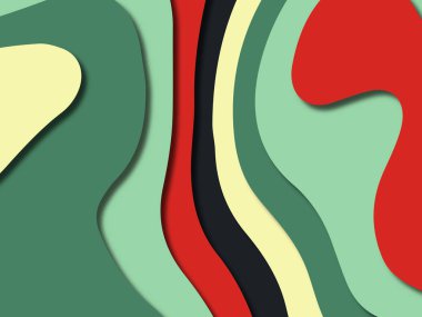 kağıt ile 3D arka plan şekilleri kesim. Soyut kağıt kitap kapağı için şablon arka plan bölmek. Kağıt arka plan kes. Soyut gerçekçi kağıt dekorasyon tasarımı için